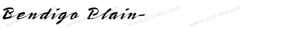 Bendigo Plain字体转换